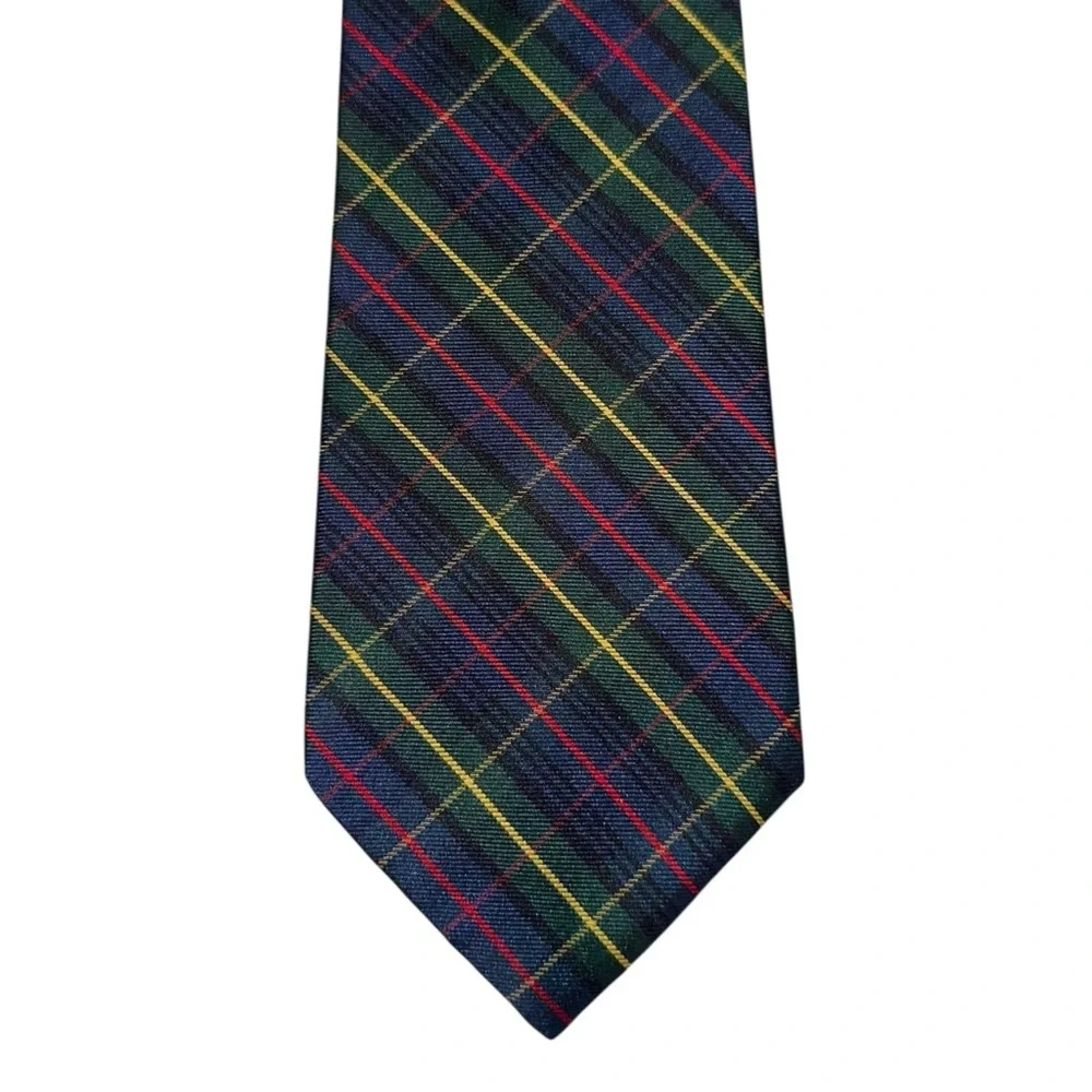 Jos. A. Bank Mens Tie Executive Collection 100% Silk Tartan Plaid 59x3.5” USA
